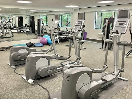 Fitness Equipment, Gym, Interior, Recessed Lighting
