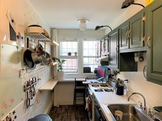 Interior, Kitchen, Wood Texture Flooring