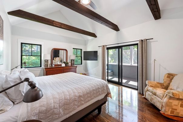 Bedroom, Interior, Wooden Beams, Wood Texture Flooring