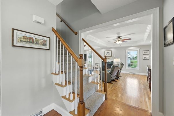 Fireplace, Interior, Recessed Lighting, Wood Texture Flooring