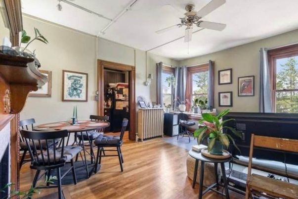 Dining room, Interior, Wood Texture Flooring