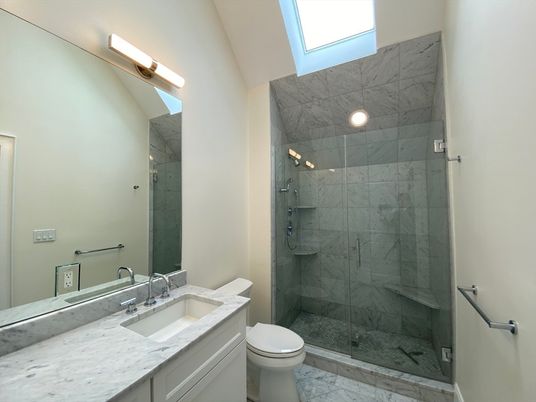 Bathroom, Glass Shower, Interior, Marble, Marble Walls