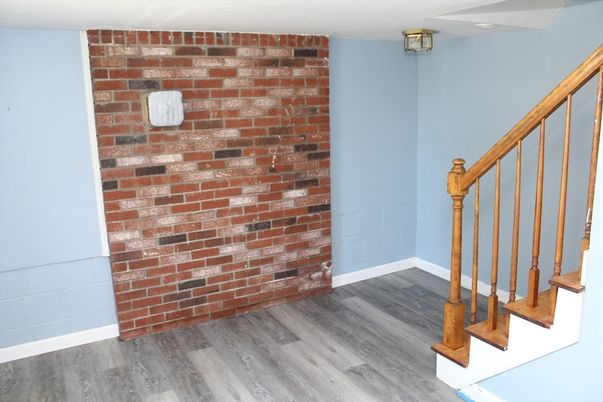 Interior, Stone Walls, Wood Texture Flooring