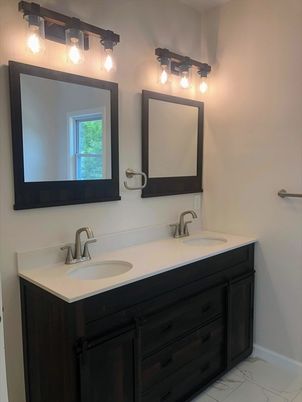 Bathroom, Dual Sink Vanities, Interior, Marble