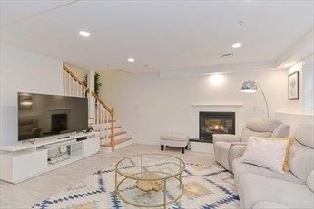 Fireplace, Interior, Living room, Recessed Lighting