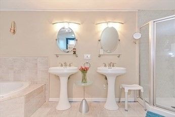 Bathroom, Dual Sink Vanities, Glass Shower, Interior