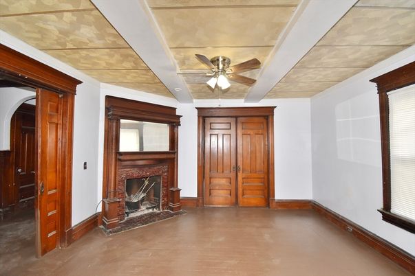Empty room, Fireplace, Interior