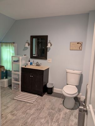 Bathroom, Interior, Wood Texture Flooring