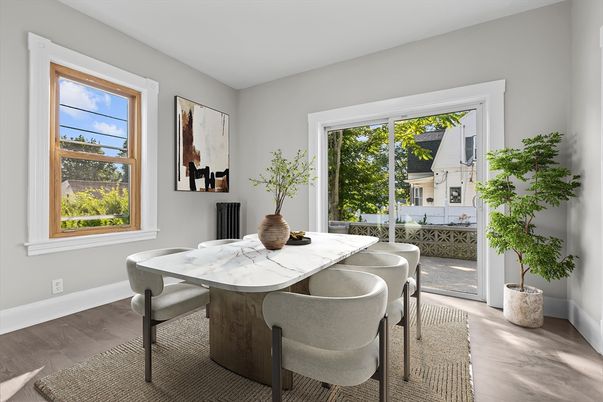 Dining room, Interior, Wood Texture Flooring