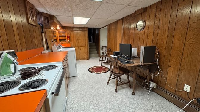 Home Office, Interior, Wooden Walls