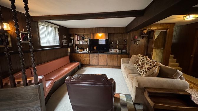 Interior, Living room, Wooden Walls