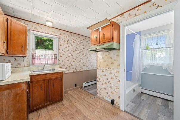 Interior, Kitchen, Wood Texture Flooring