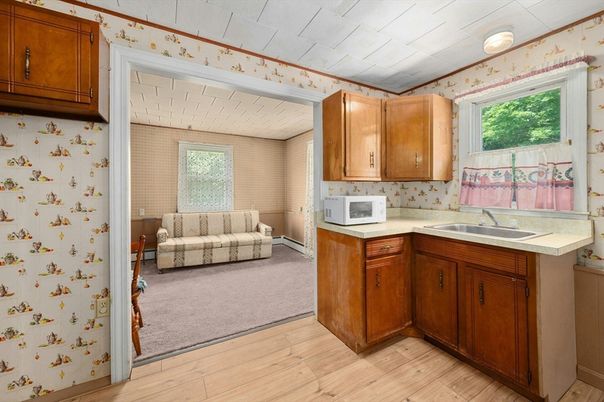 Interior, Kitchen, Wood Texture Flooring