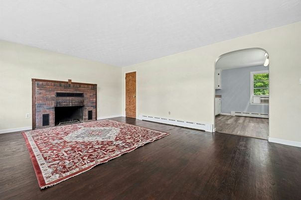 Empty room, Fireplace, Interior, Wood Texture Flooring