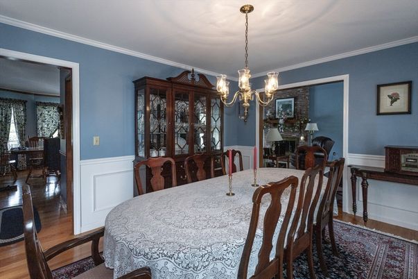 Chandelier, Dining room, Interior, Wood Texture Flooring