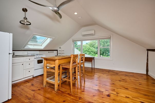 Dining room, Interior, Kitchen, Recessed Lighting, Wood Texture Flooring
