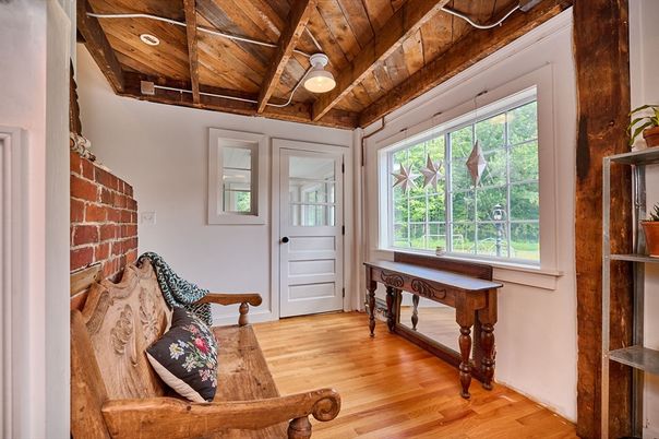 Interior, Recessed Lighting, Stone Walls, Wooden Beams, Wooden Ceilings, Wood Texture Flooring