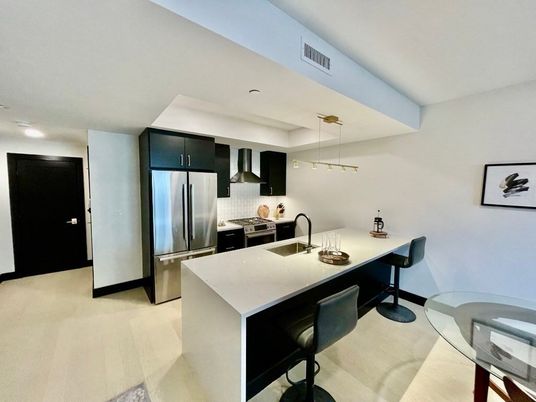 Interior, Kitchen, Pendant Lights, Recessed Lighting, Stainless Steel Appliances