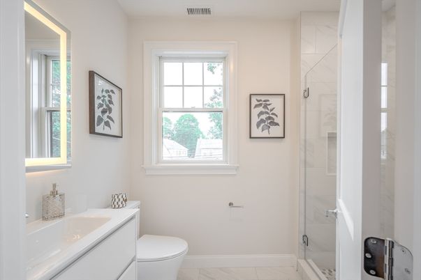 Bathroom, Glass Shower, Interior, Marble, Marble Walls