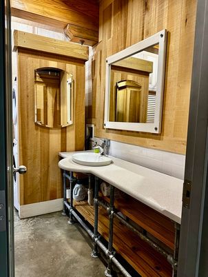 Bathroom, Interior, Wooden Walls