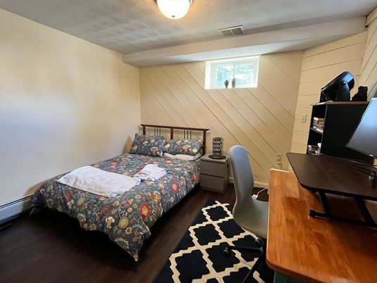 Bedroom, Home Office, Interior, Wood Texture Flooring