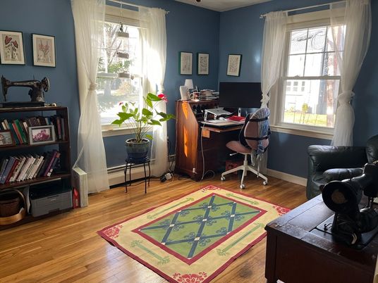 Home Office, Interior, Wood Texture Flooring