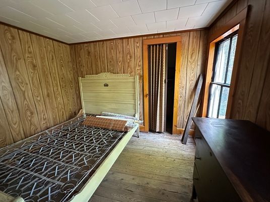 Bedroom, Interior, Wood Texture Flooring, Wooden Walls
