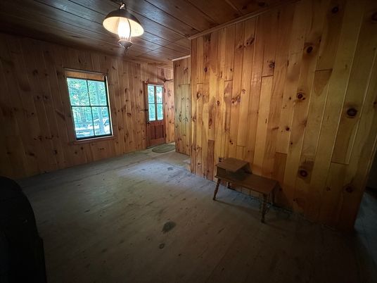 Empty room, Interior, Wooden Ceilings, Wood Texture Flooring, Wooden Walls