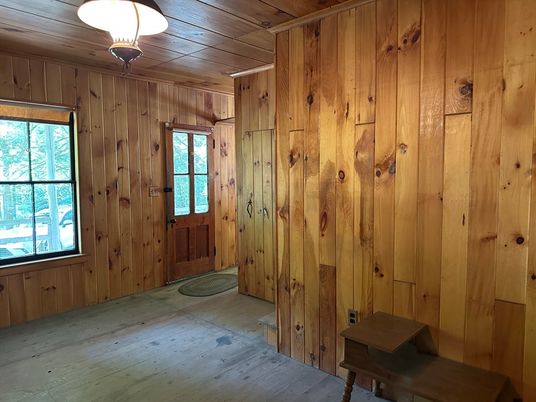 Empty room, Interior, Wooden Ceilings, Wood Texture Flooring, Wooden Walls