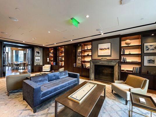 Dining room, Fireplace, Interior, Living room, Recessed Lighting