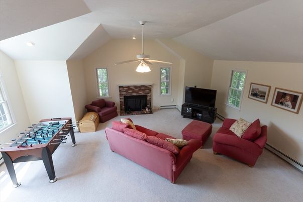 Fireplace, Game Room, Interior, Living room, Recessed Lighting