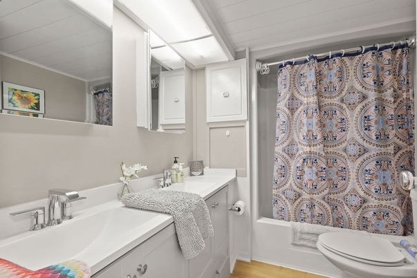 Bathroom, Interior, Wood Texture Flooring