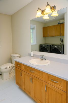 Bathroom, Dual Sink Vanities, Interior, Washer