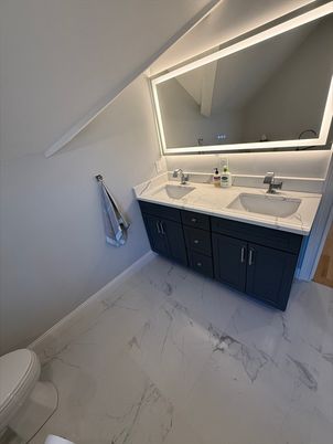 Bathroom, Dual Sink Vanities, Interior, Marble