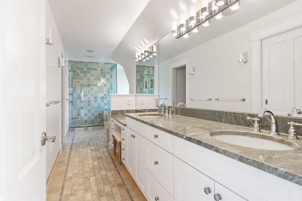Bathroom, Dual Sink Vanities, Glass Shower, Interior