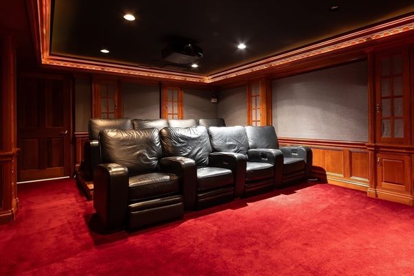 Home Theatre Room, Interior, Projection Screen, Recessed Lighting, Theatre Room