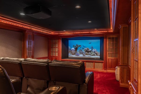 Home Theatre Room, Interior, Projection Screen, Recessed Lighting, Theatre Room