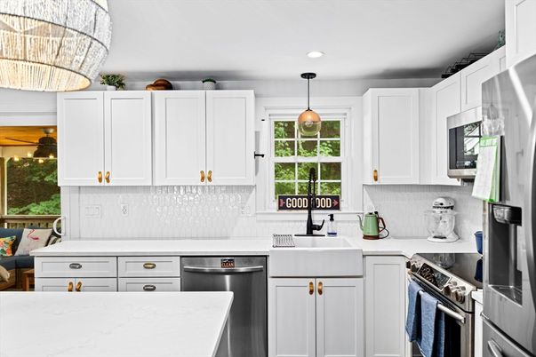 Interior, Kitchen, Pendant Lights, Recessed Lighting, Stainless Steel Appliances
