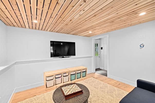 Interior, Recessed Lighting, Wooden Ceilings, Wood Texture Flooring