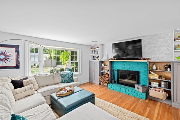 Fireplace, Interior, Living room, Wood Texture Flooring