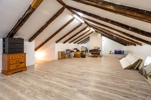 Empty room, Interior, Wooden Beams, Wood Texture Flooring