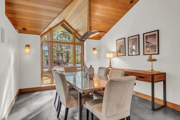 Dining room, Interior, Wooden Ceilings