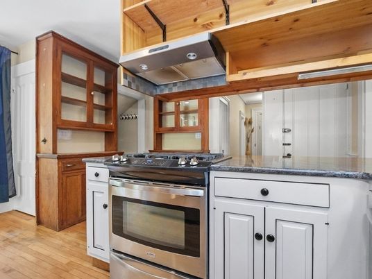 Interior, Kitchen, Stainless Steel Appliances, Wooden Ceilings, Wood Texture Flooring