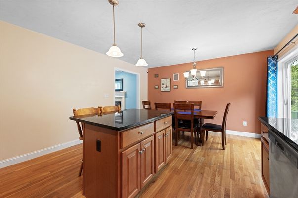 Chandelier, Dining room, Interior, Pendant Lights, Wood Texture Flooring
