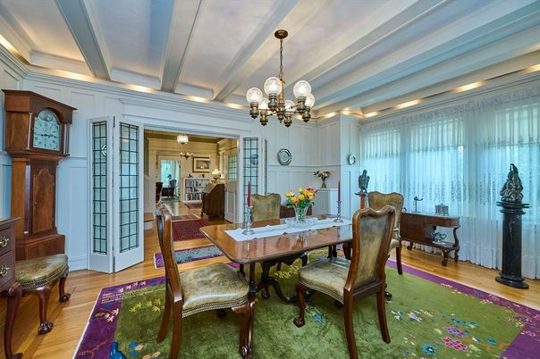 Chandelier, Dining room, Interior, Pendant Lights, Wood Texture Flooring