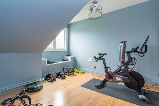Fitness Equipment, Interior, Wood Texture Flooring