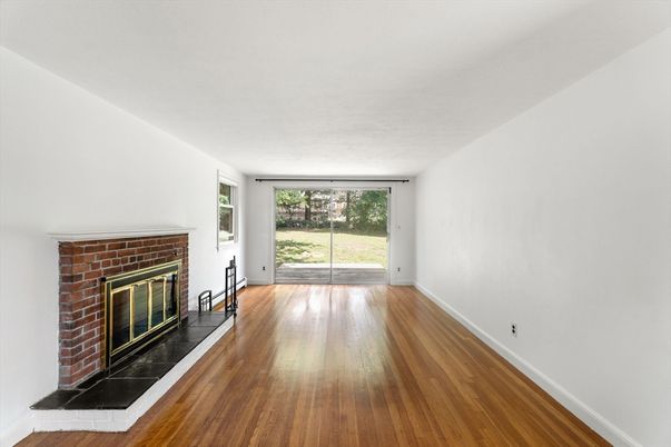 Empty room, Fireplace, Interior, Wood Texture Flooring