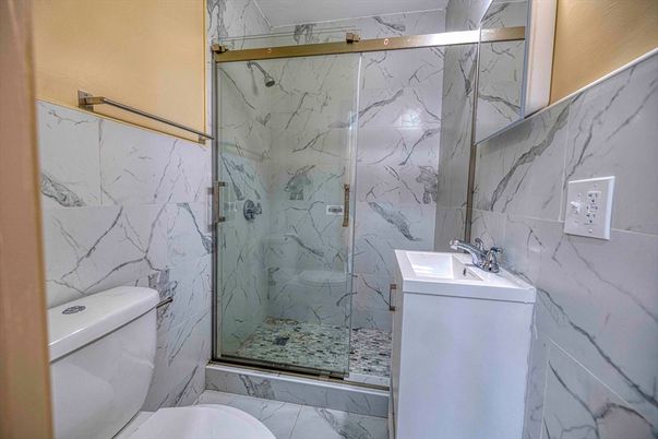 Bathroom, Glass Shower, Interior, Marble, Marble Walls
