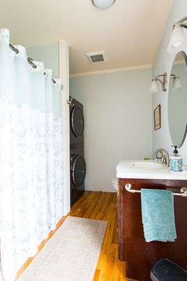 Bathroom, Interior, Wood Texture Flooring