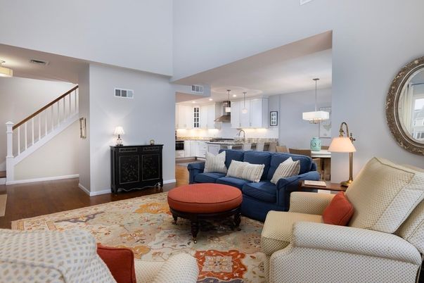 Interior, Kitchen, Living room, Pendant Lights, Recessed Lighting, Stainless Steel Appliances, Wood Texture Flooring